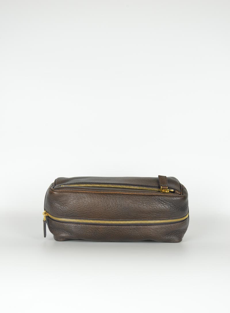 Prada Beauty Case in pelle marrone
