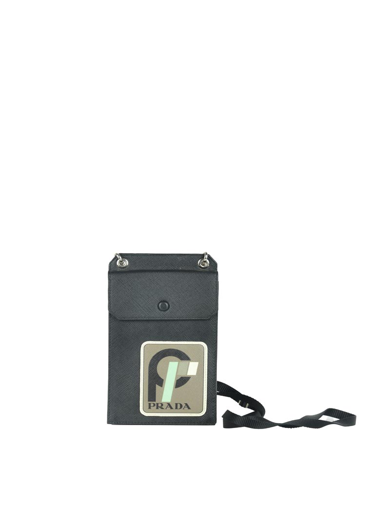 Prada Cell phone holder shoulder bag in saffiano leather