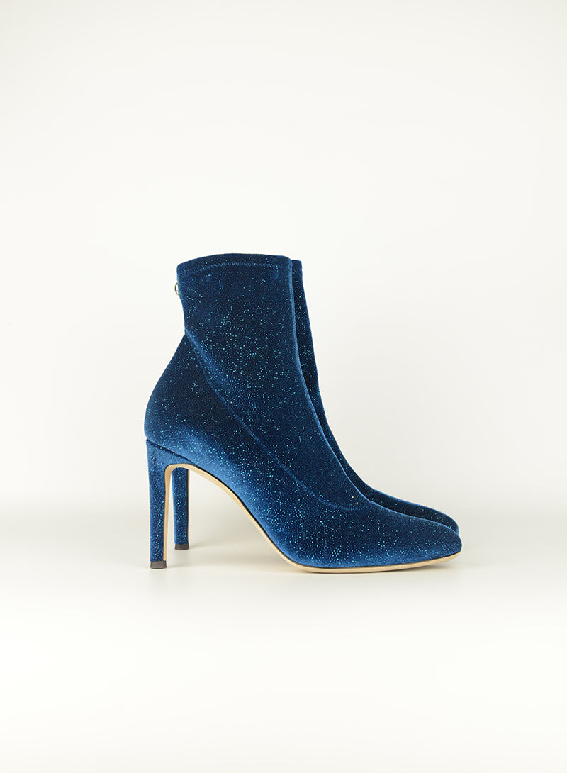Zanotti Petrol blue lurex ankle boots - N. 36