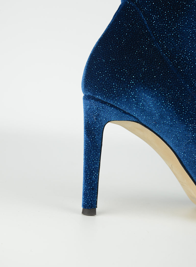 Zanotti Petrol blue lurex ankle boots - N. 36
