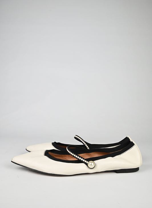 Aquazzura Ballerine Pelle Bianca - N. 40