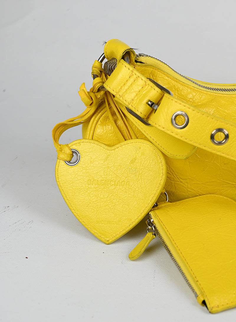 Balenciaga Borsa Cagole in pelle gialla