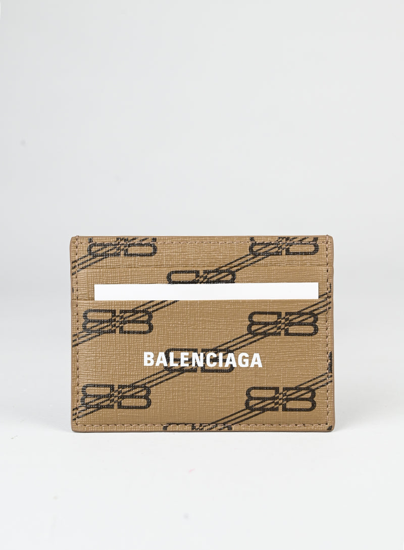 Balenciaga Portacarte Monogram nocciola