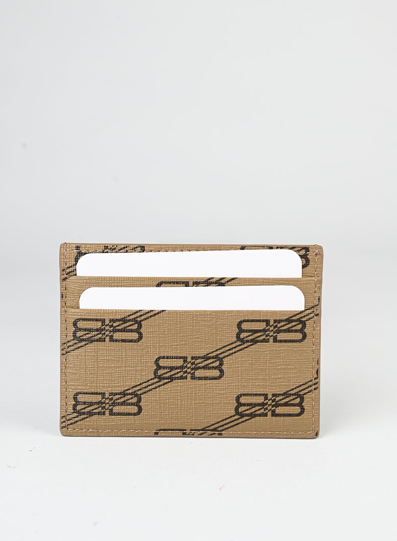 Balenciaga Portacarte Monogram nocciola