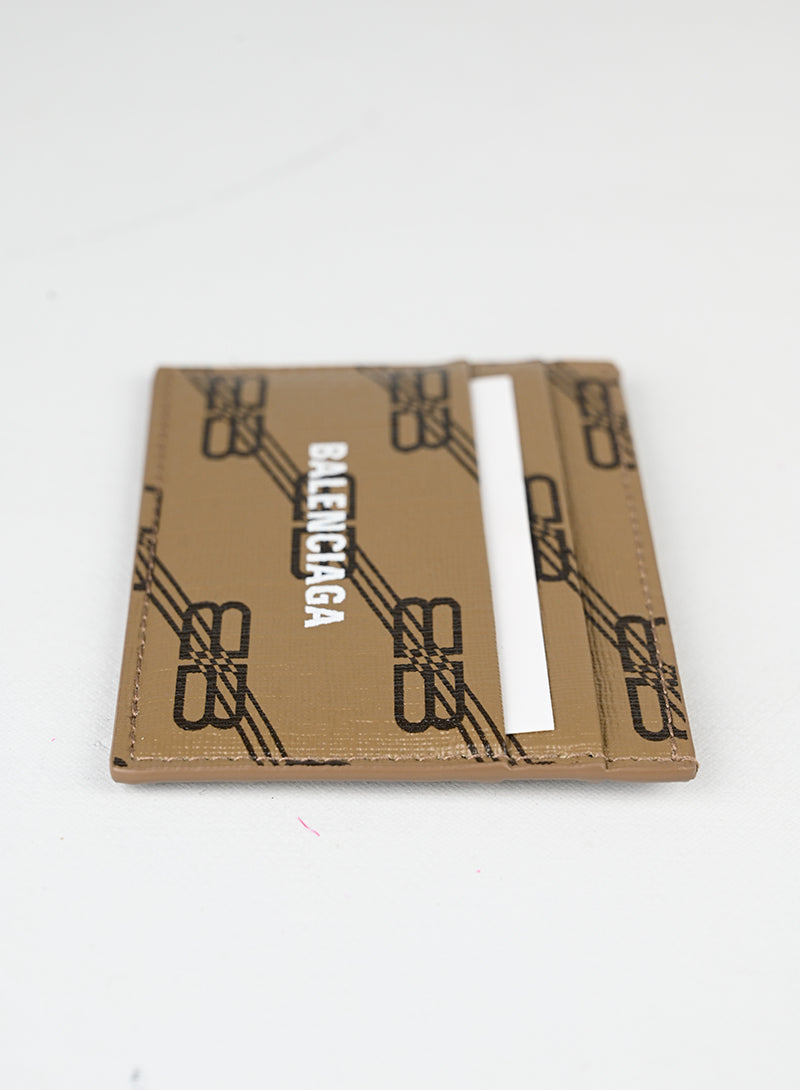 Balenciaga Portacarte Monogram nocciola
