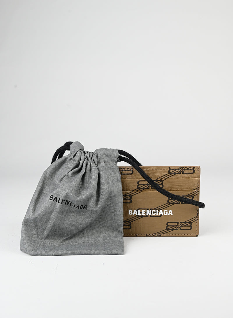 Balenciaga Portacarte Monogram nocciola