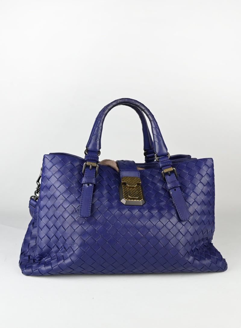 Bottega Veneta Borsa Roma in pelle blu
