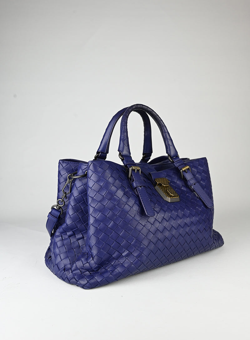 Bottega Veneta Borsa Roma in pelle blu