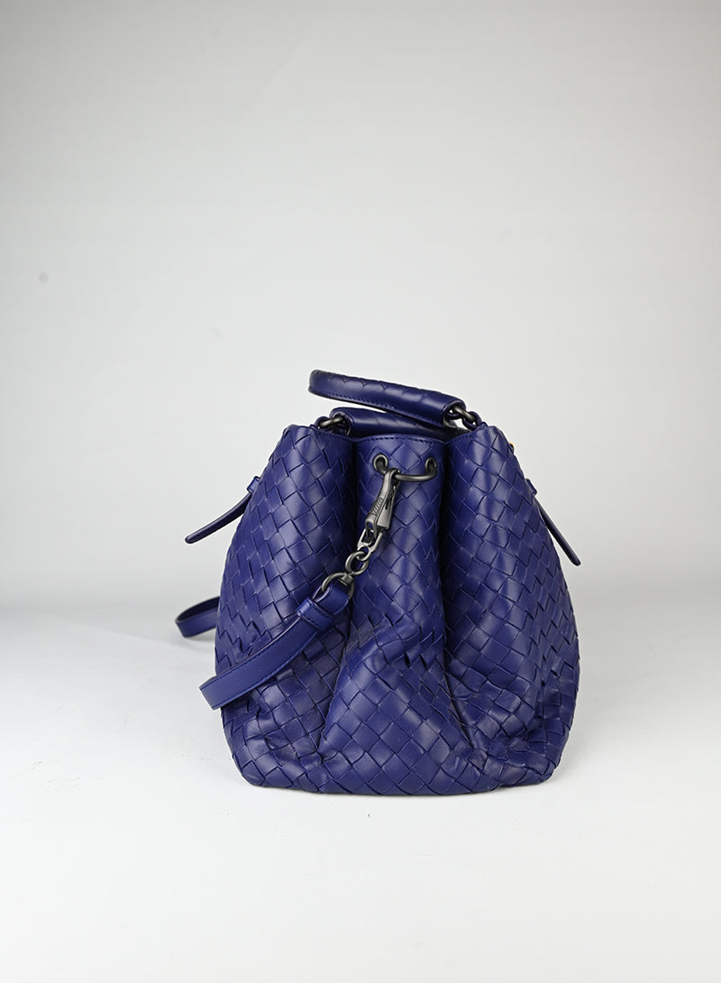 Bottega Veneta Borsa Roma in pelle blu