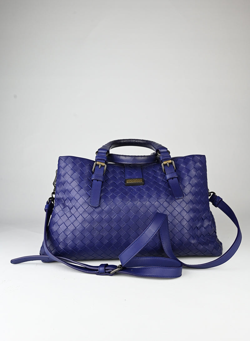 Bottega Veneta Borsa Roma in pelle blu