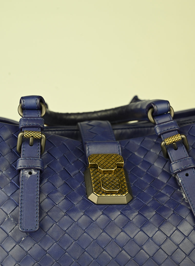 Bottega Veneta Borsa Roma in pelle blu