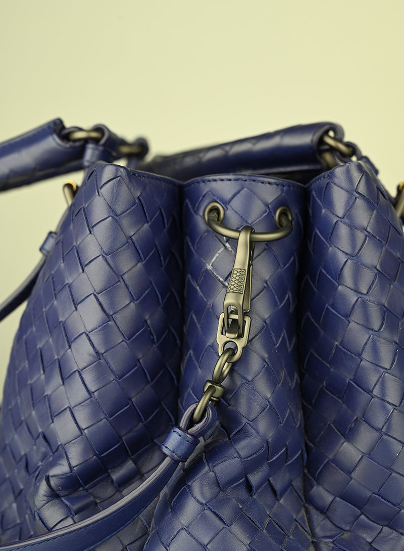 Bottega Veneta Borsa Roma in pelle blu