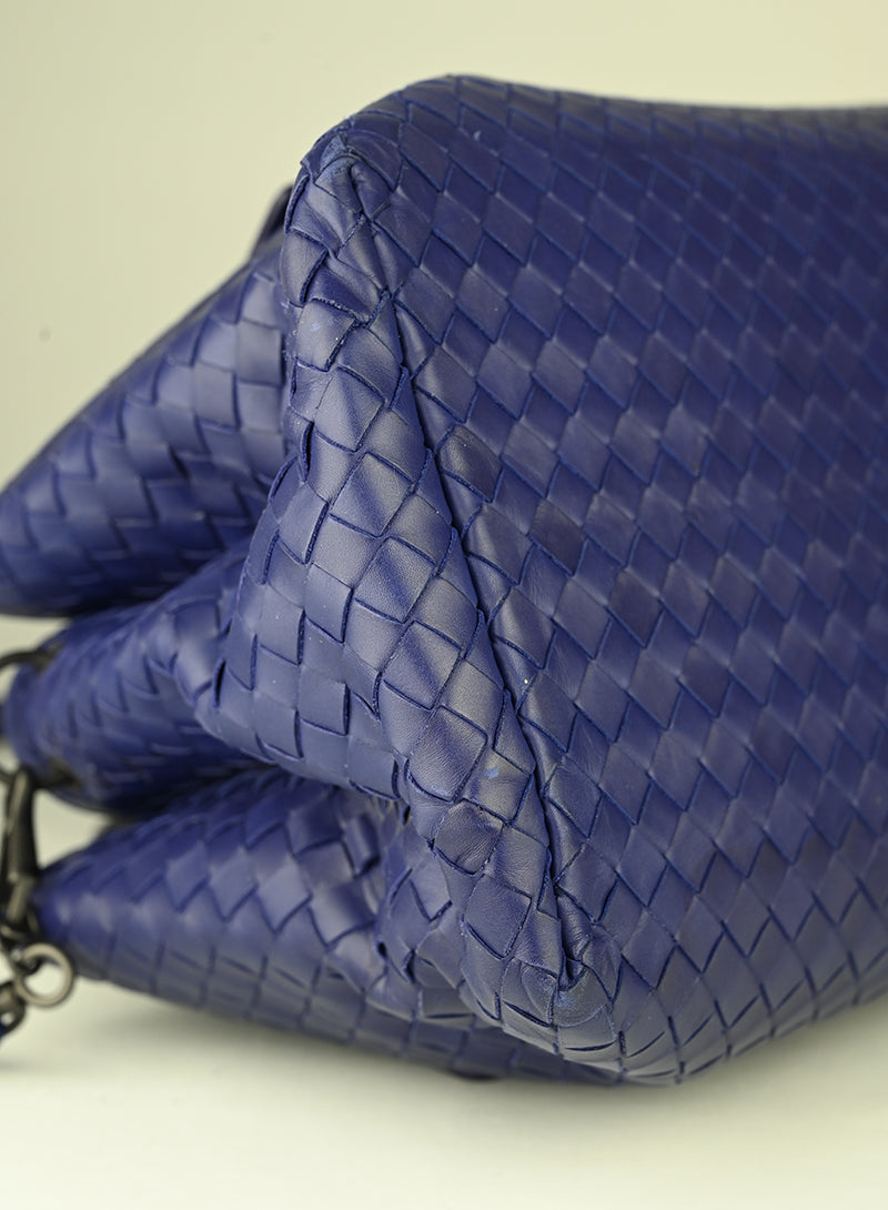 Bottega Veneta Borsa Roma in pelle blu