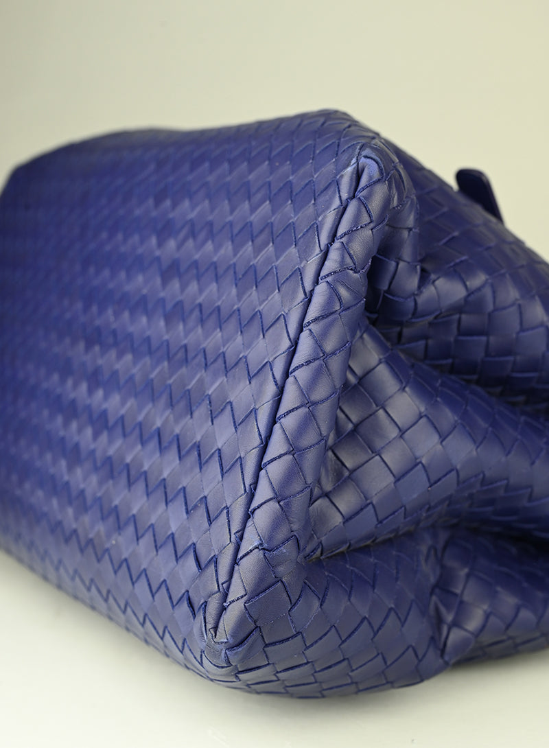 Bottega Veneta Borsa Roma in pelle blu
