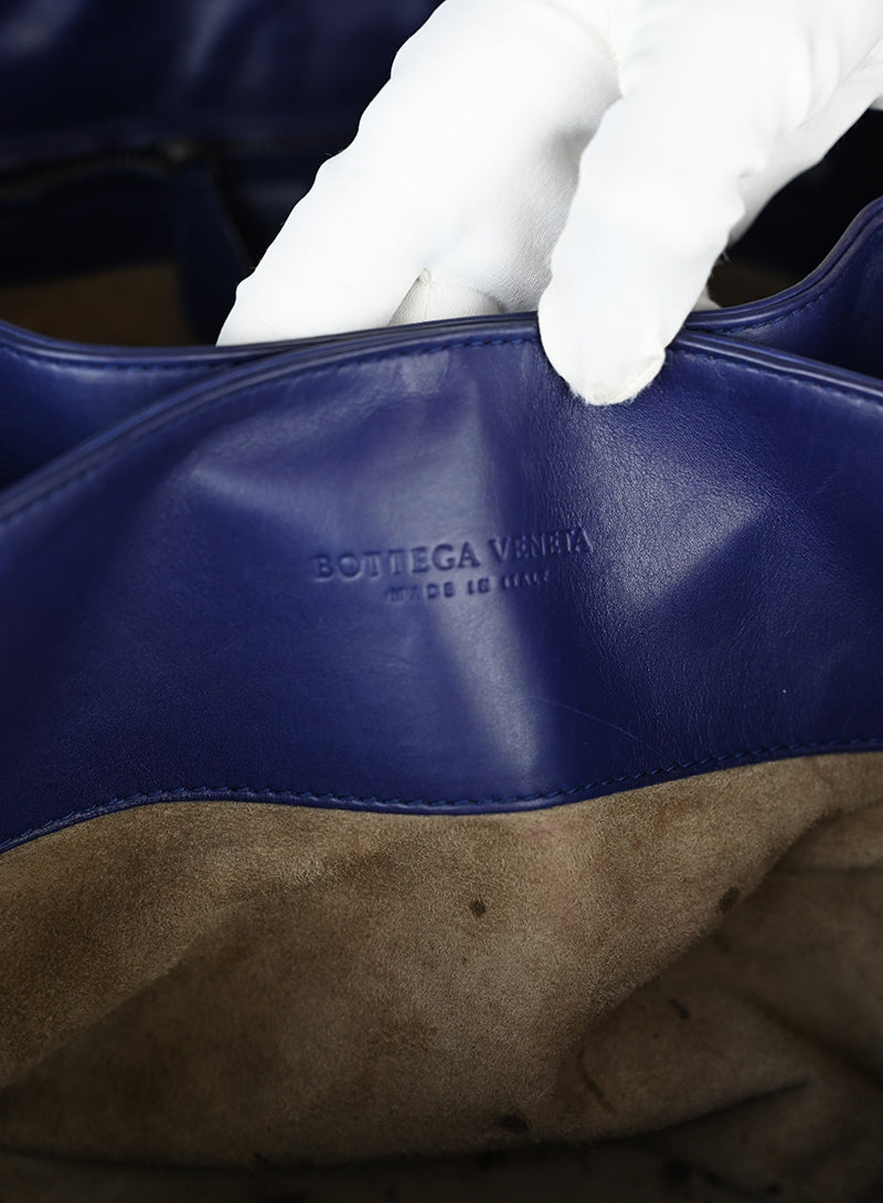Bottega Veneta Borsa Roma in pelle blu