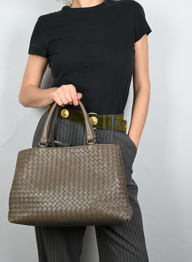 Bottega Veneta Borsa Milano in pelle fango