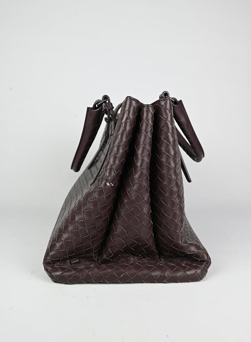 Bottega Veneta Borsa Roma in pelle burgundy