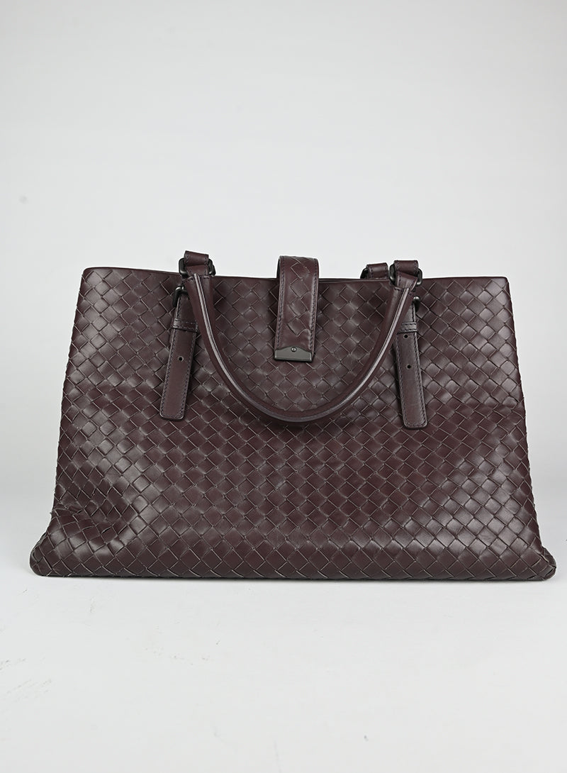 Bottega Veneta Borsa Roma in pelle burgundy