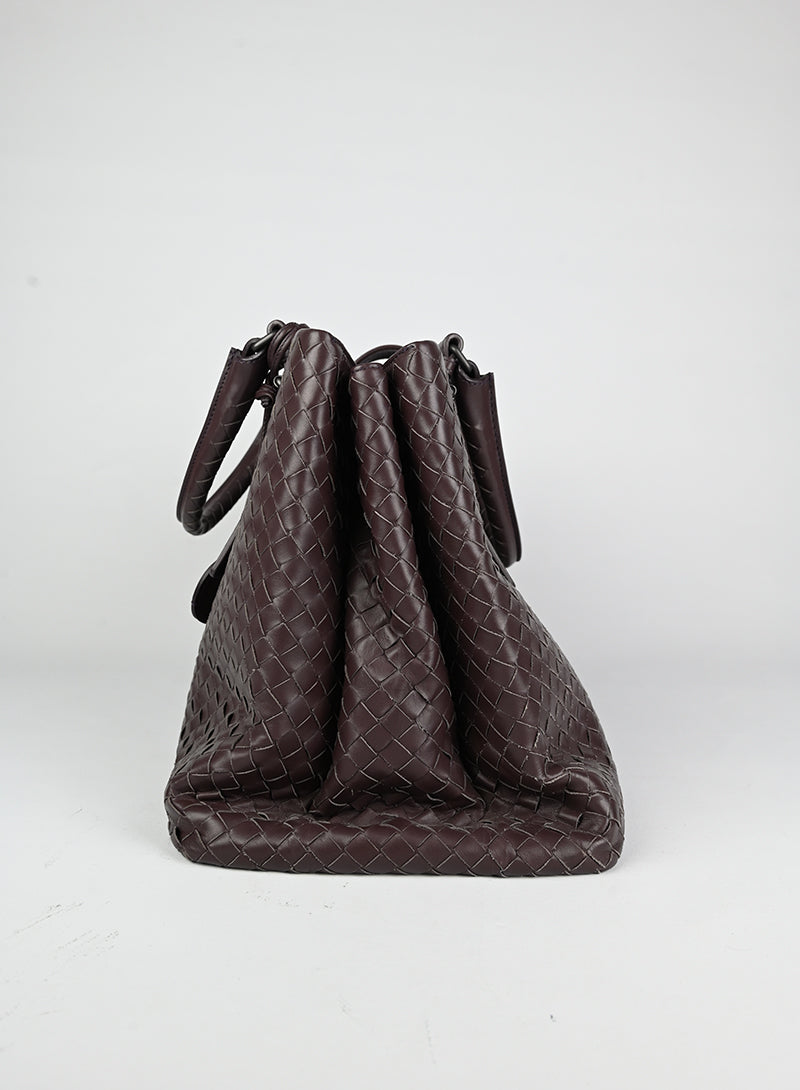Bottega Veneta Borsa Roma in pelle burgundy