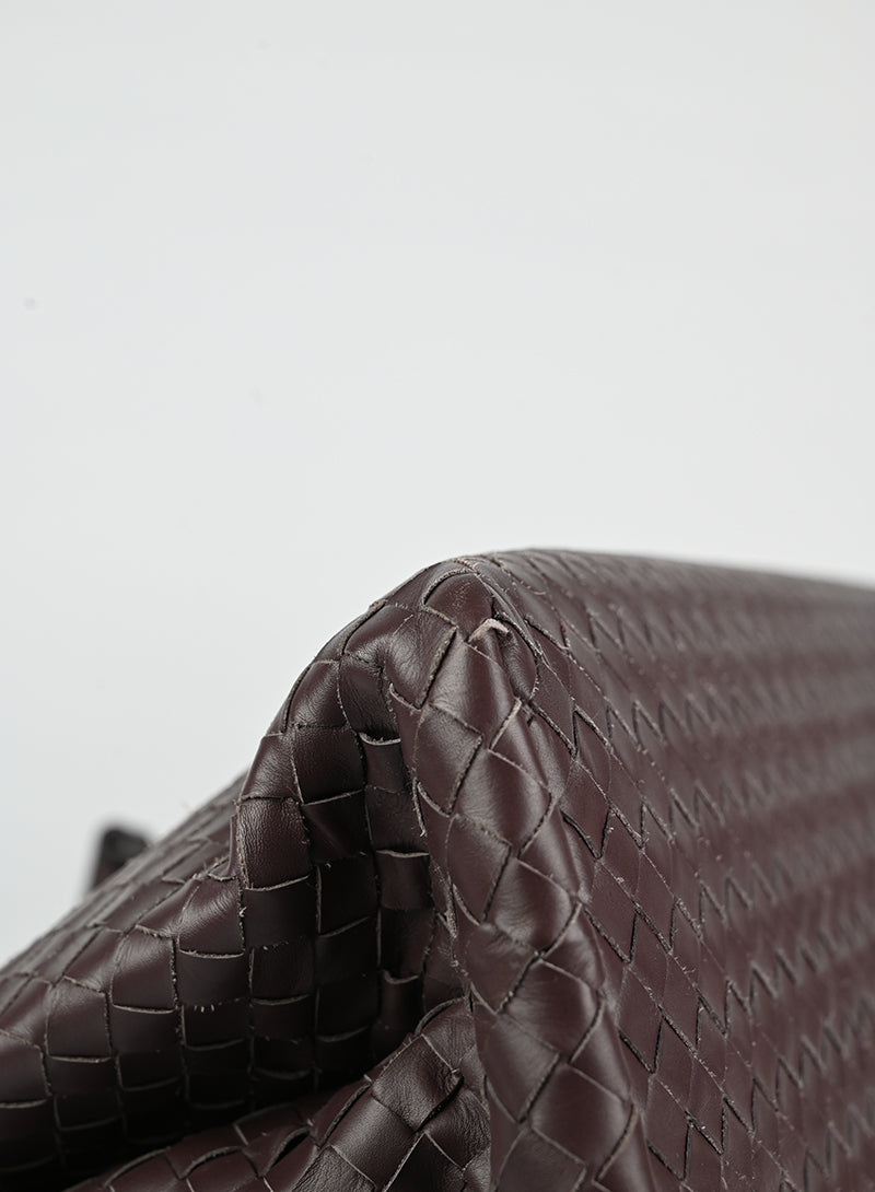 Bottega Veneta Borsa Roma in pelle burgundy