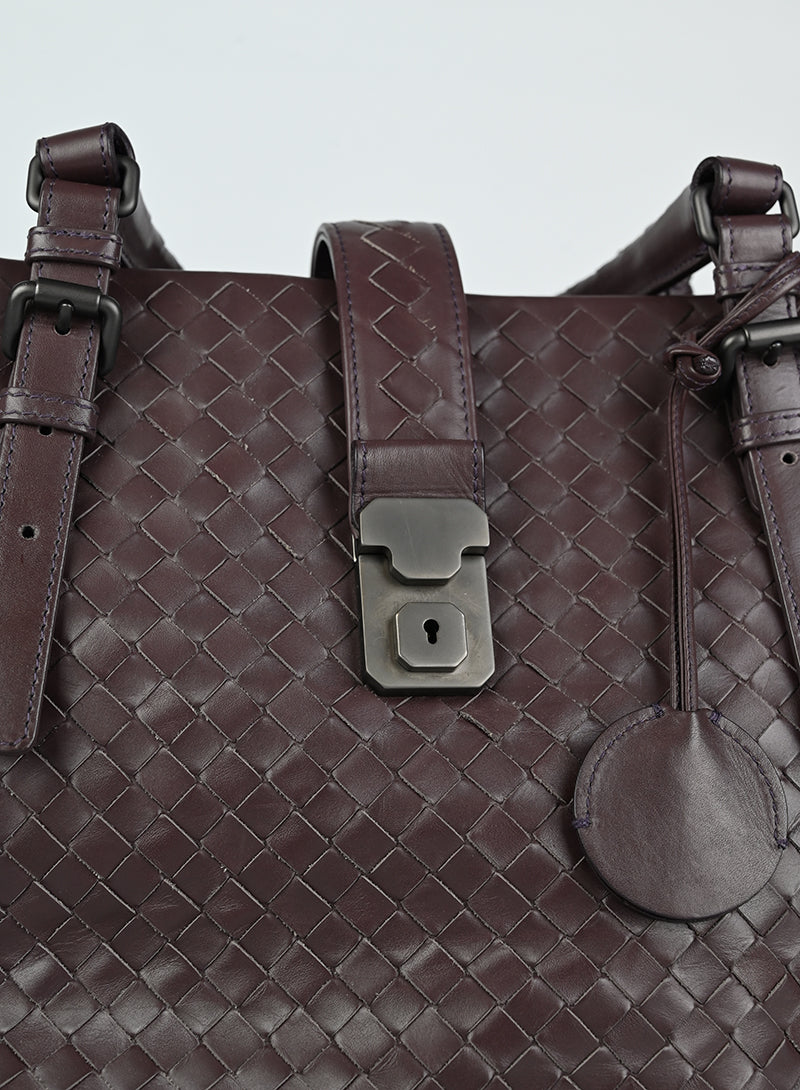 Bottega Veneta Borsa Roma in pelle burgundy