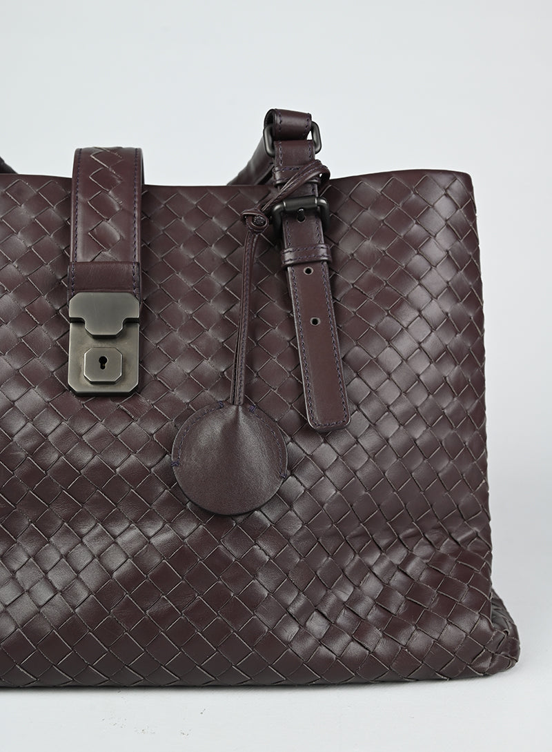 Bottega Veneta Borsa Roma in pelle burgundy