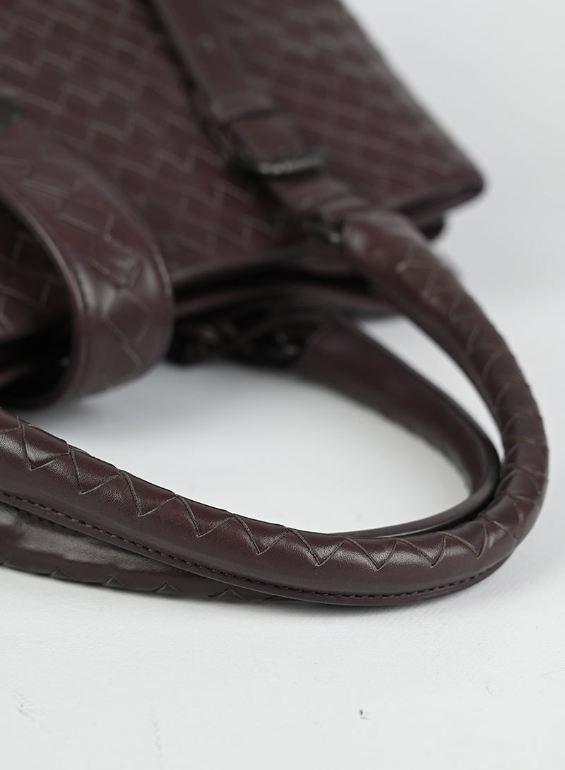 Bottega Veneta Borsa Roma in pelle burgundy