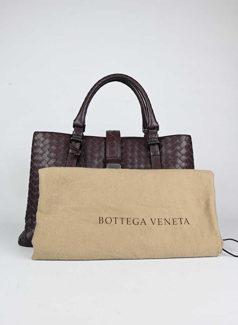 Bottega Veneta Borsa Roma in pelle burgundy
