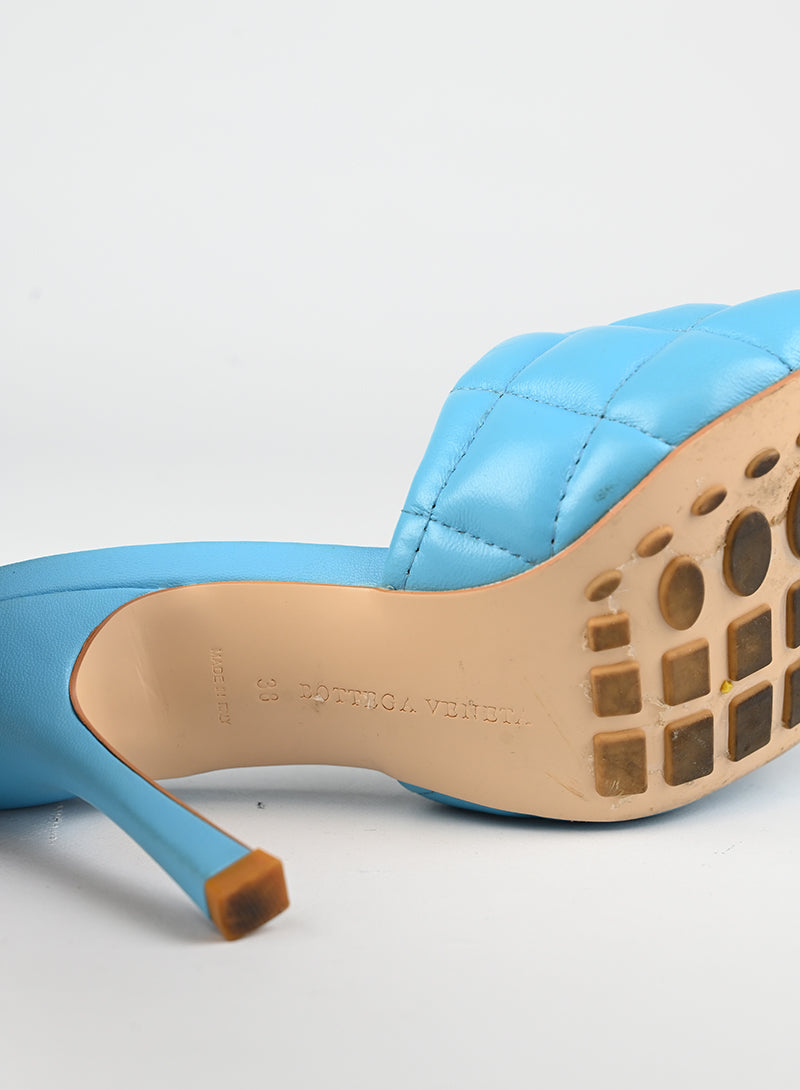 Bottega Veneta Mules in pelle celeste - N. 38