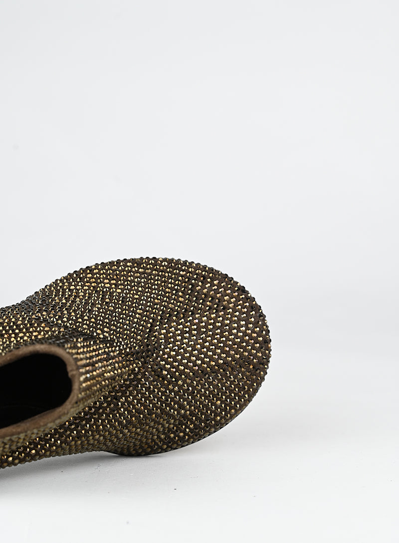 Bottega Veneta Sandali Sabot marroni con strass - N. 39