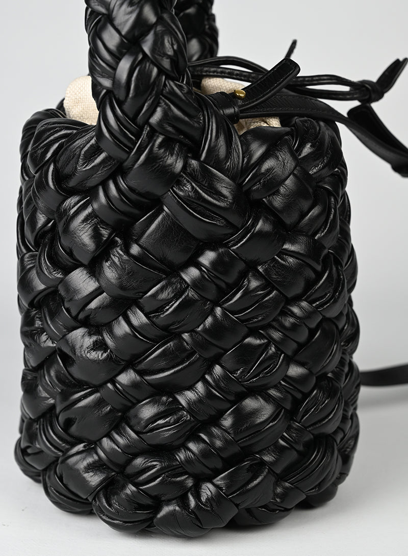 Bottega Veneta Kalimero Bucket in pelle nera
