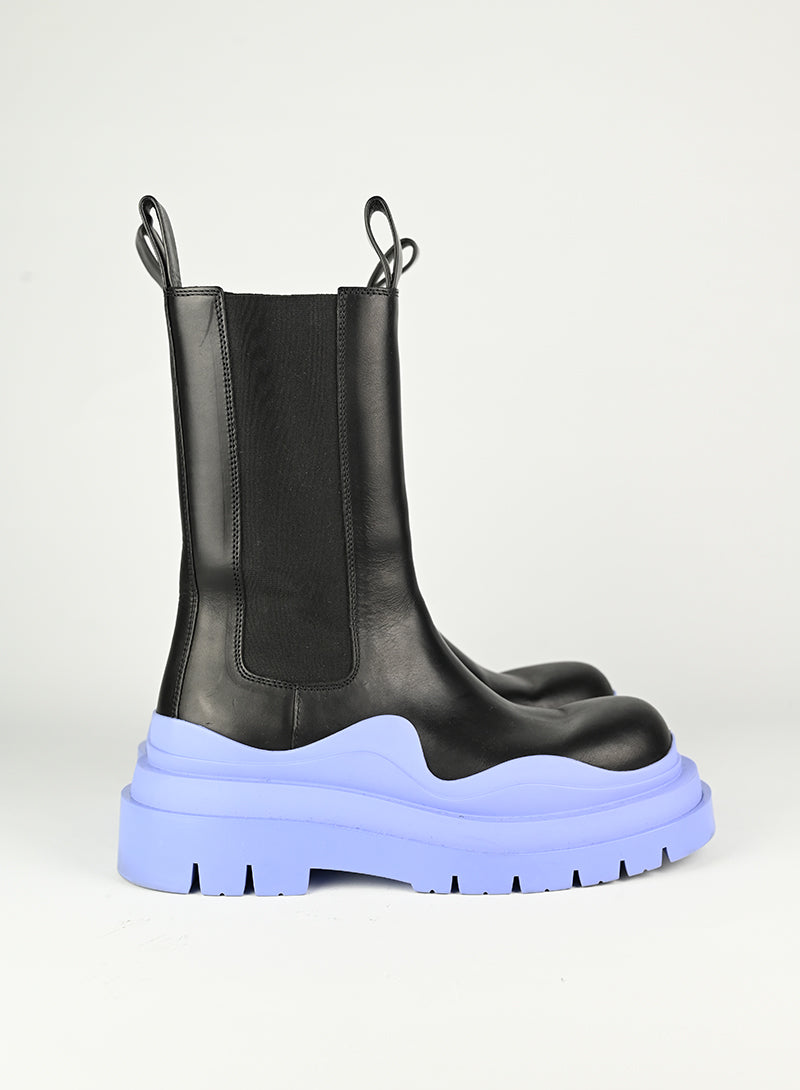 Bottega Veneta Stivali neri e lilla - N. 36 ½
