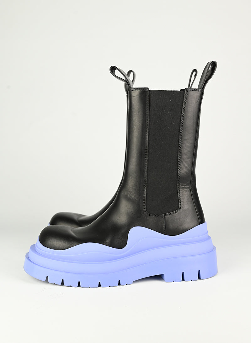 Bottega Veneta Stivali neri e lilla - N. 36 ½
