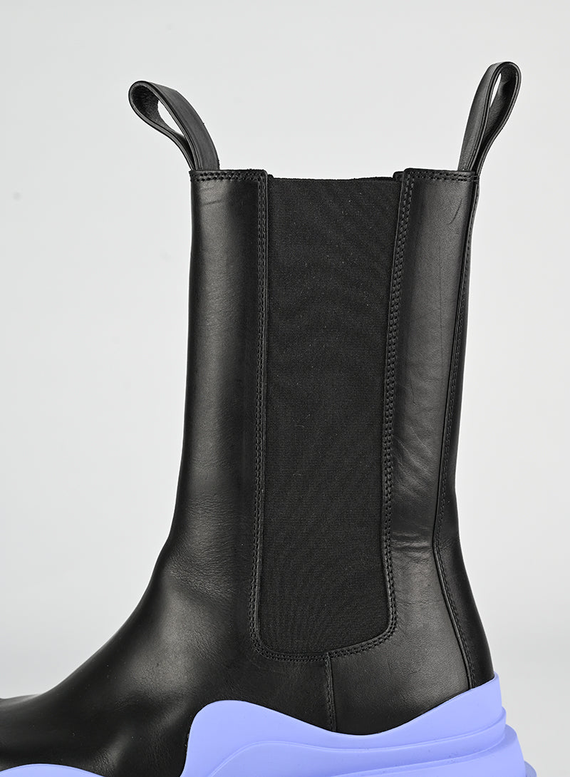 Bottega Veneta Stivali neri e lilla - N. 36 ½