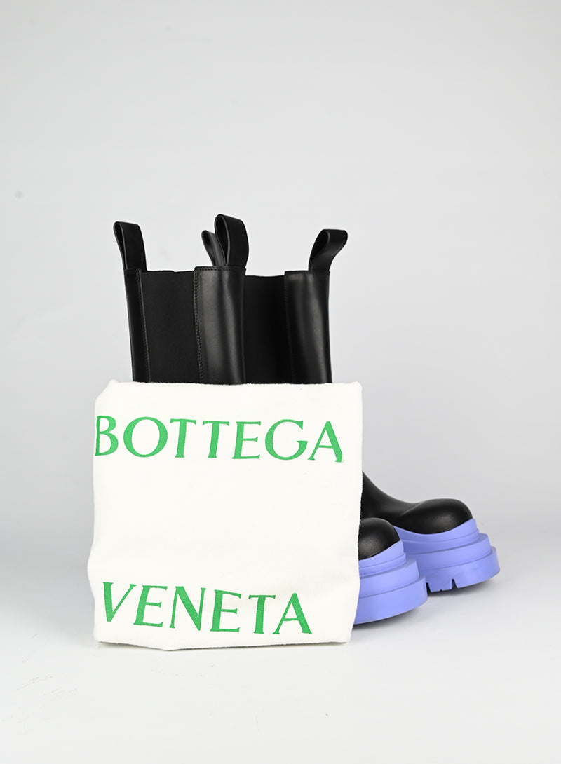 Bottega Veneta Stivali neri e lilla - N. 36 ½