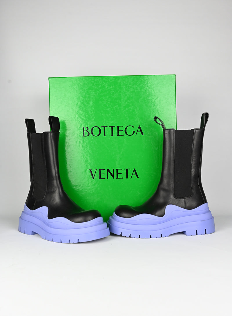 Bottega Veneta Stivali neri e lilla - N. 36 ½