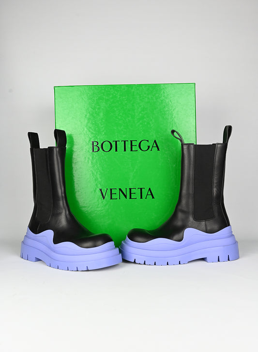 Bottega Veneta Stivali neri e lilla - N. 36 ½