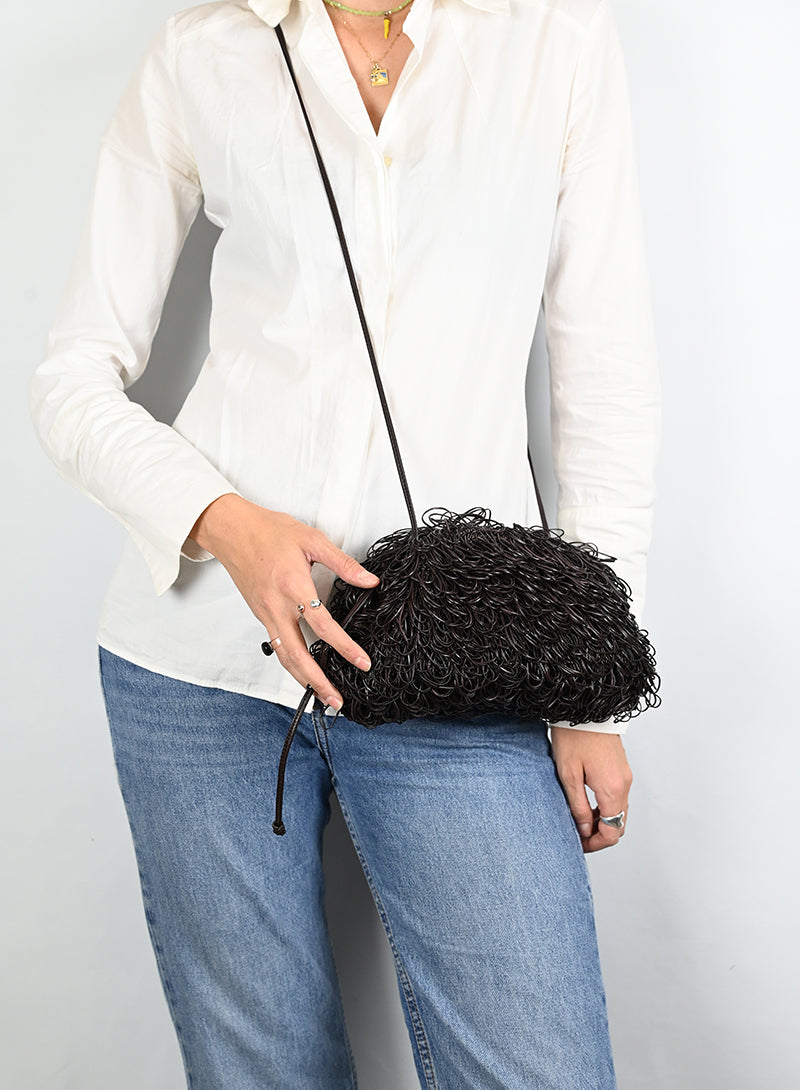 Bottega Veneta Borsa Sponge Pouch marrone