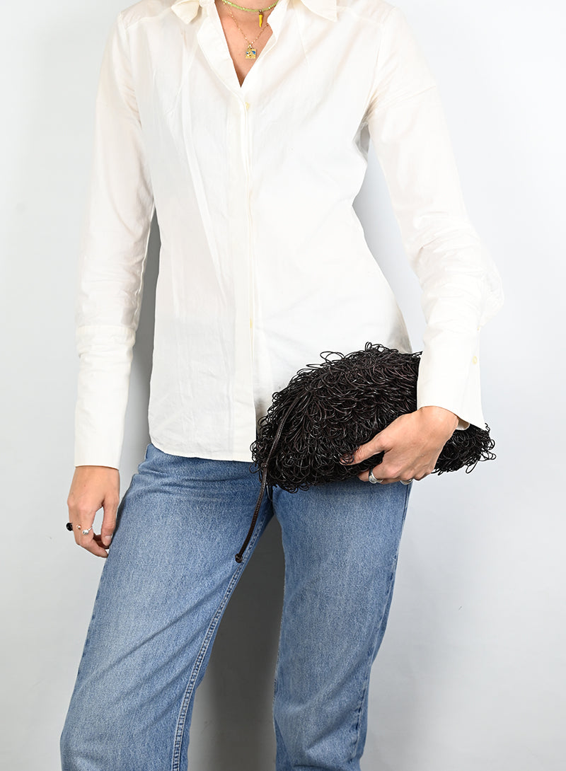 Bottega Veneta Borsa Sponge Pouch marrone