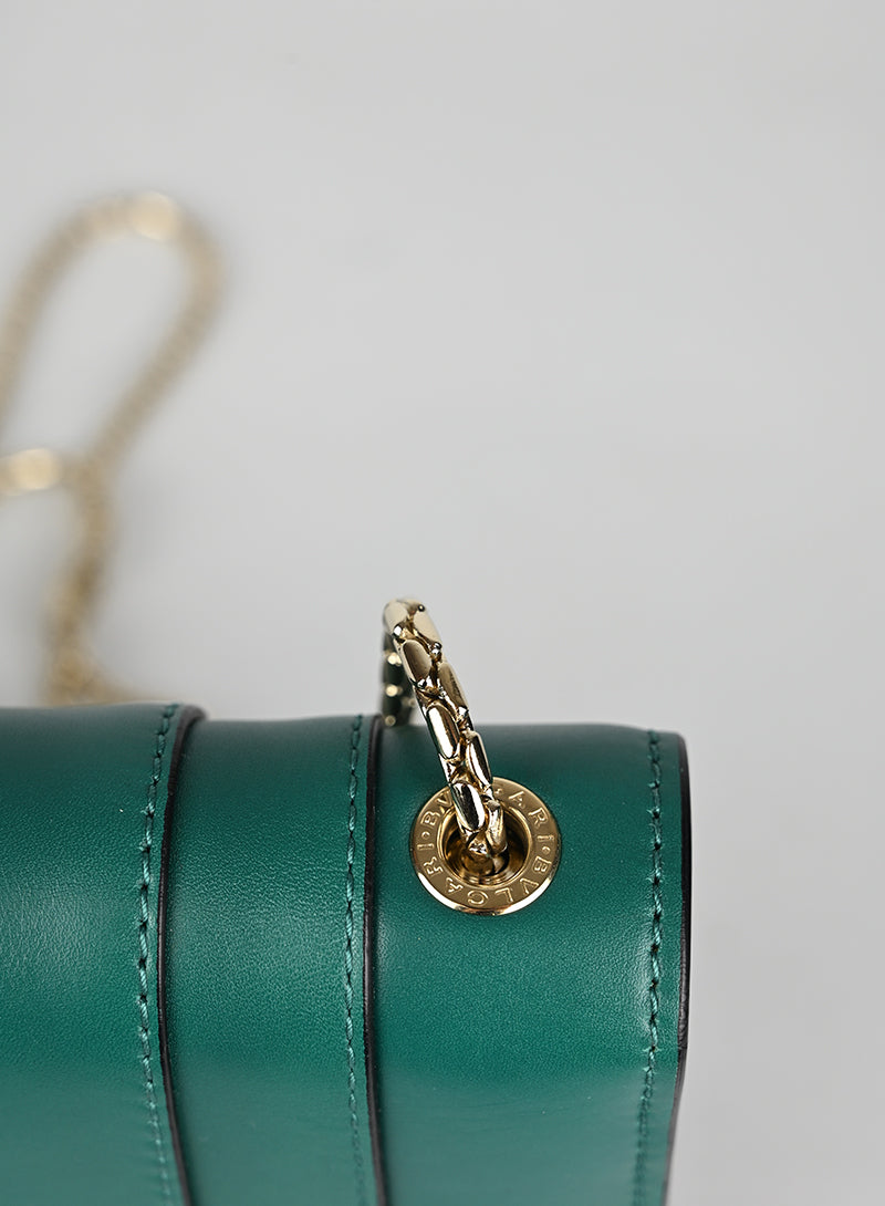 Bulgari Borsina a Tracolla Serpenti Forever Pelle Verde