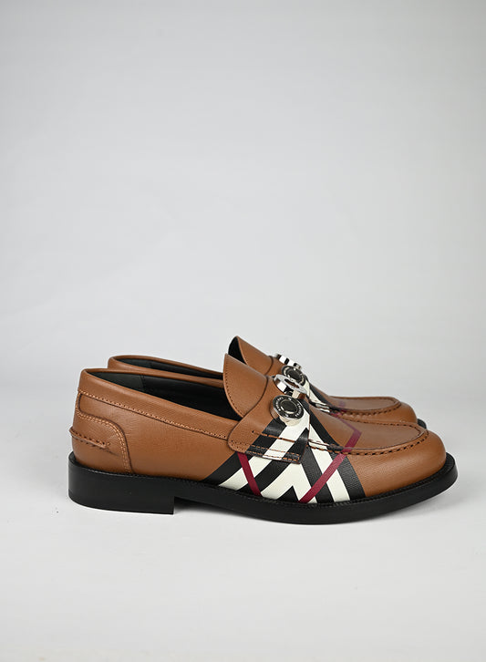 Burberry Mocassini Pelle Nocciola - N. 39