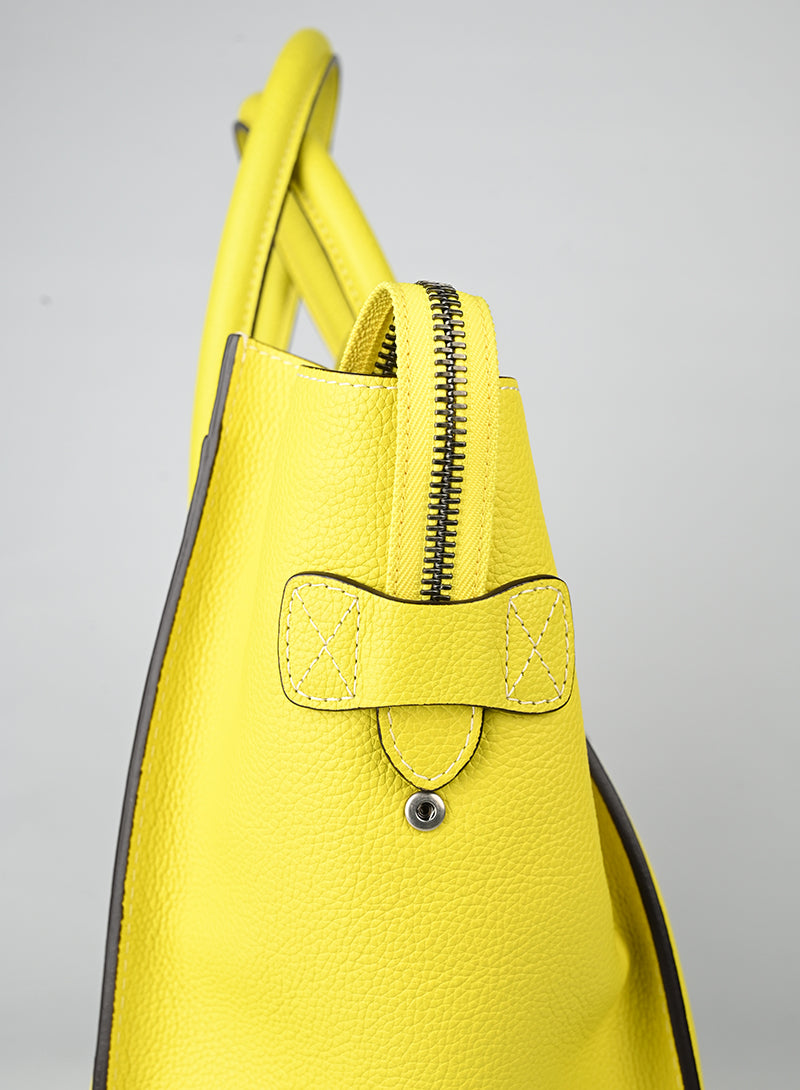 Celine Borsa Luggage grande in pelle gialla