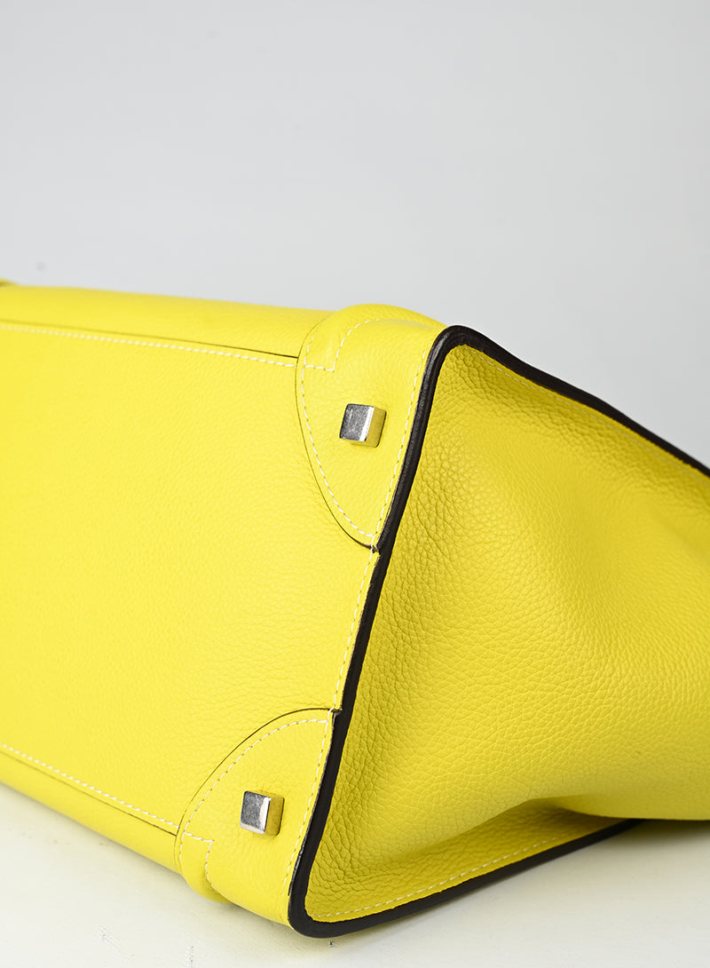 Celine Borsa Luggage grande in pelle gialla