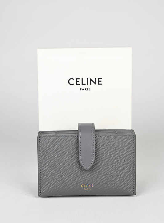 Celine Portacarte in pelle grigia