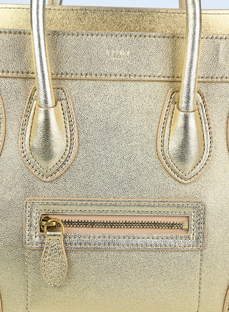 Celine Borsa Luggage Nano oro