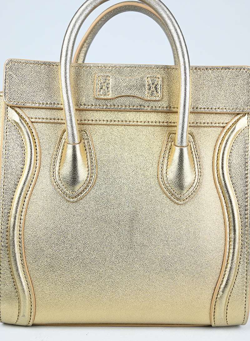 Celine Borsa Luggage Nano oro