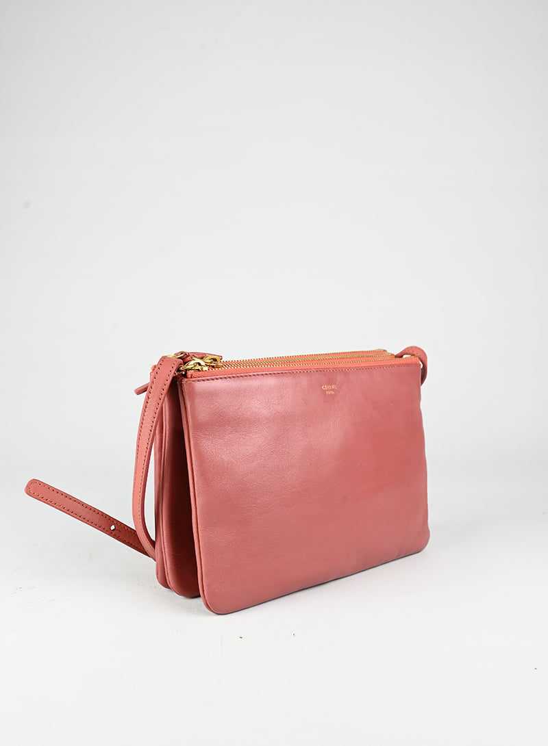 Celine Borsa Trio in pelle rosa antico