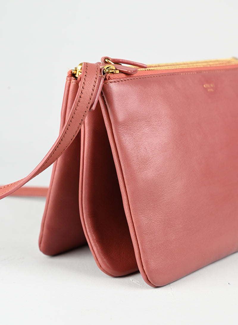 Celine Borsa Trio in pelle rosa antico