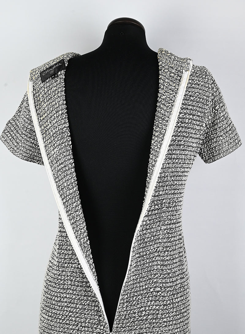 Chanel Abito a tubino bianco nero - Tg. 40
