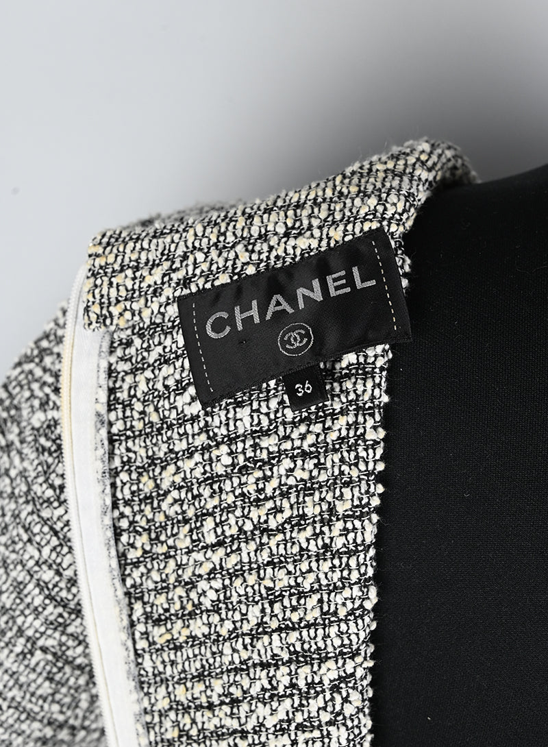 Chanel Abito a tubino bianco nero - Tg. 40